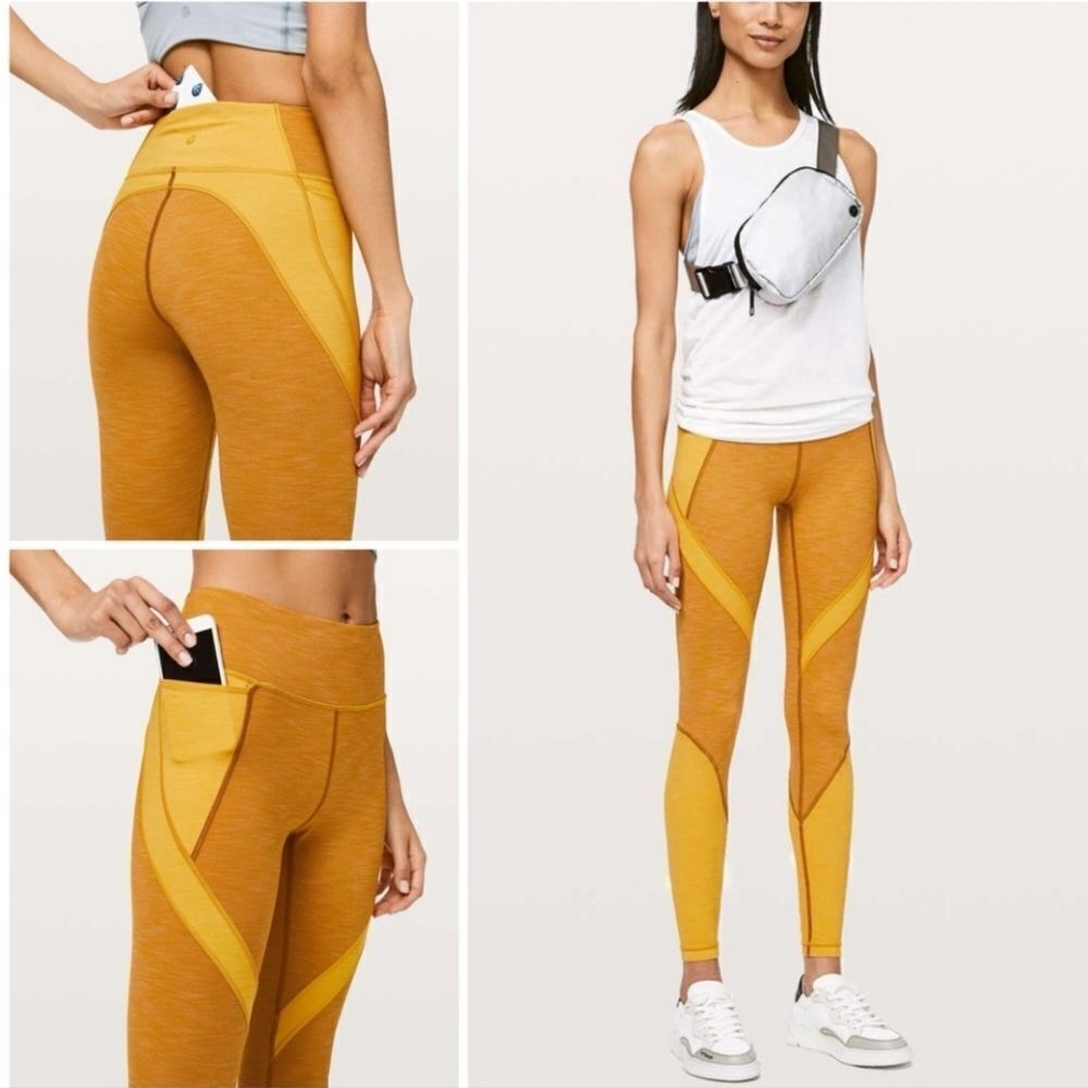 Lululemon Early Extension High-Rise Tight *28 Heathered Gold Size 4